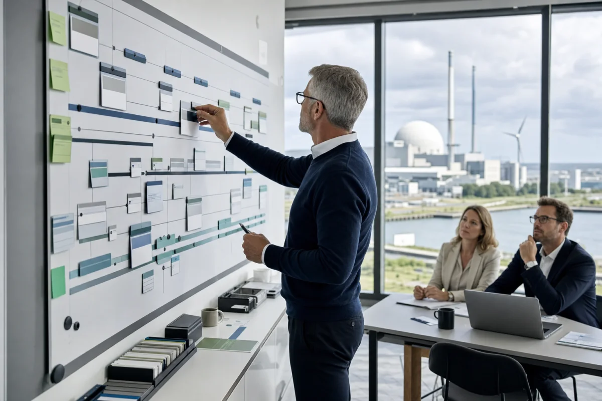 Interim Manager strukturiert Termine und Abhängigkeiten in einem technischen Projekt