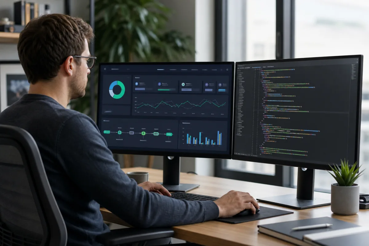 Monitoring and continuous development of a business software application