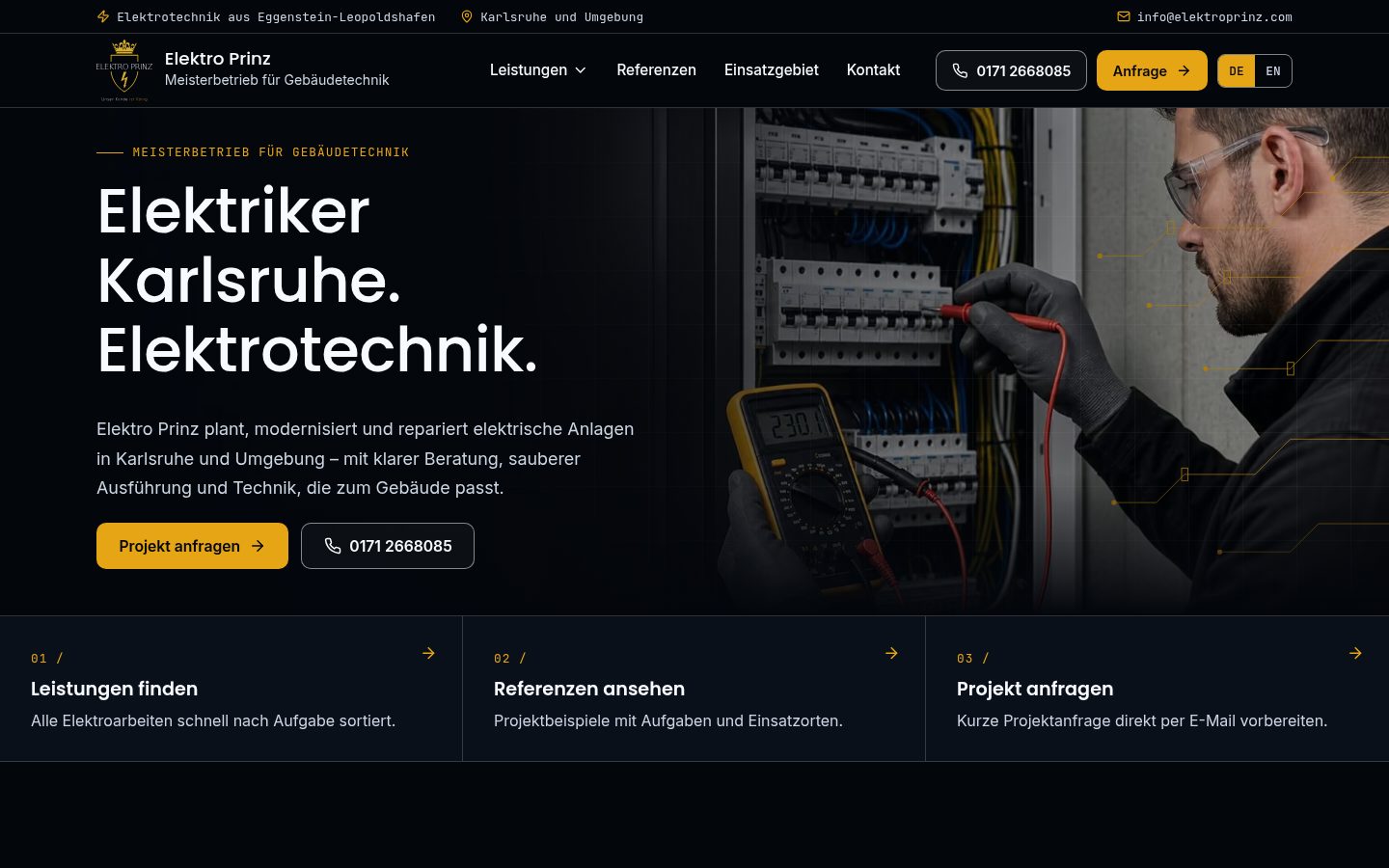 Website Elektro Prinz